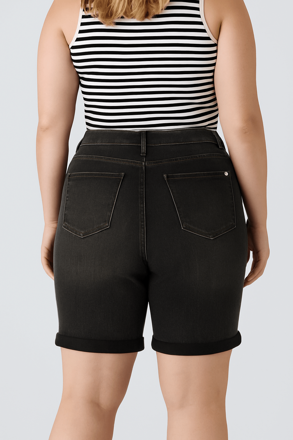 High Waisted Casual Bermuda Shorts - Zovora
