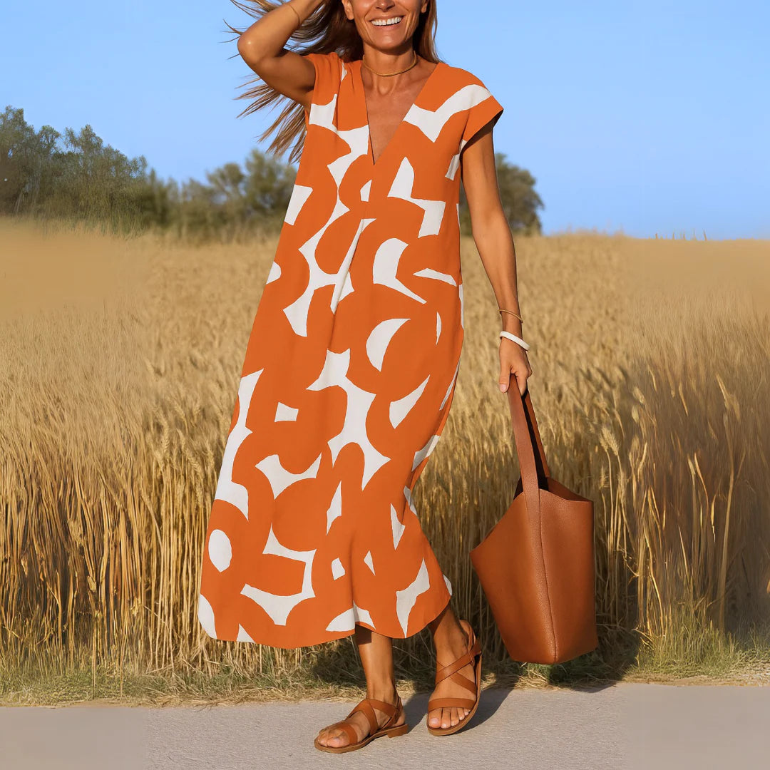 Valerie | Flowy V-Neck Dress