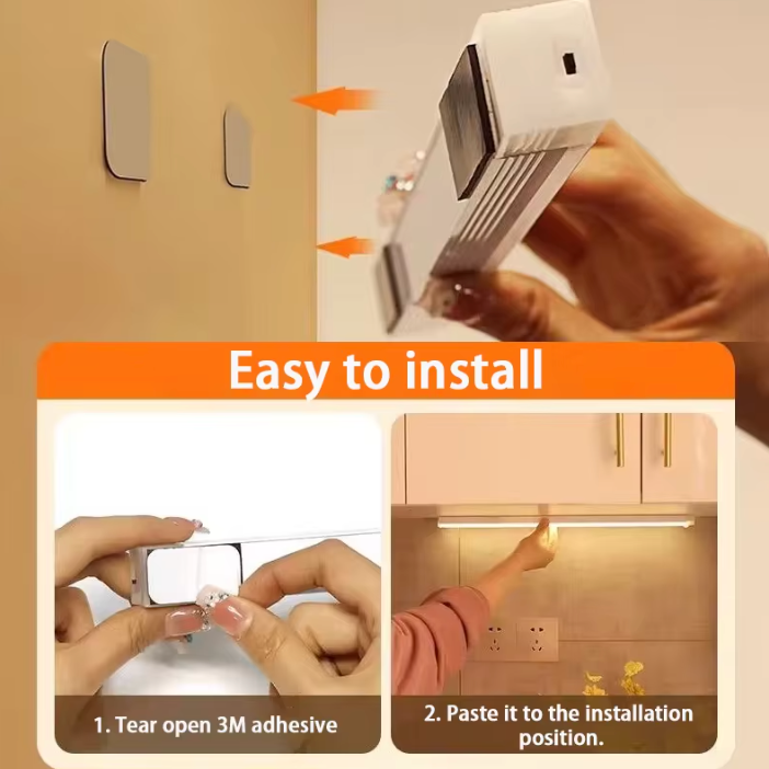 GlowGrip™ – Cordless LED Light with Smart Sensor & No-Drill Mount