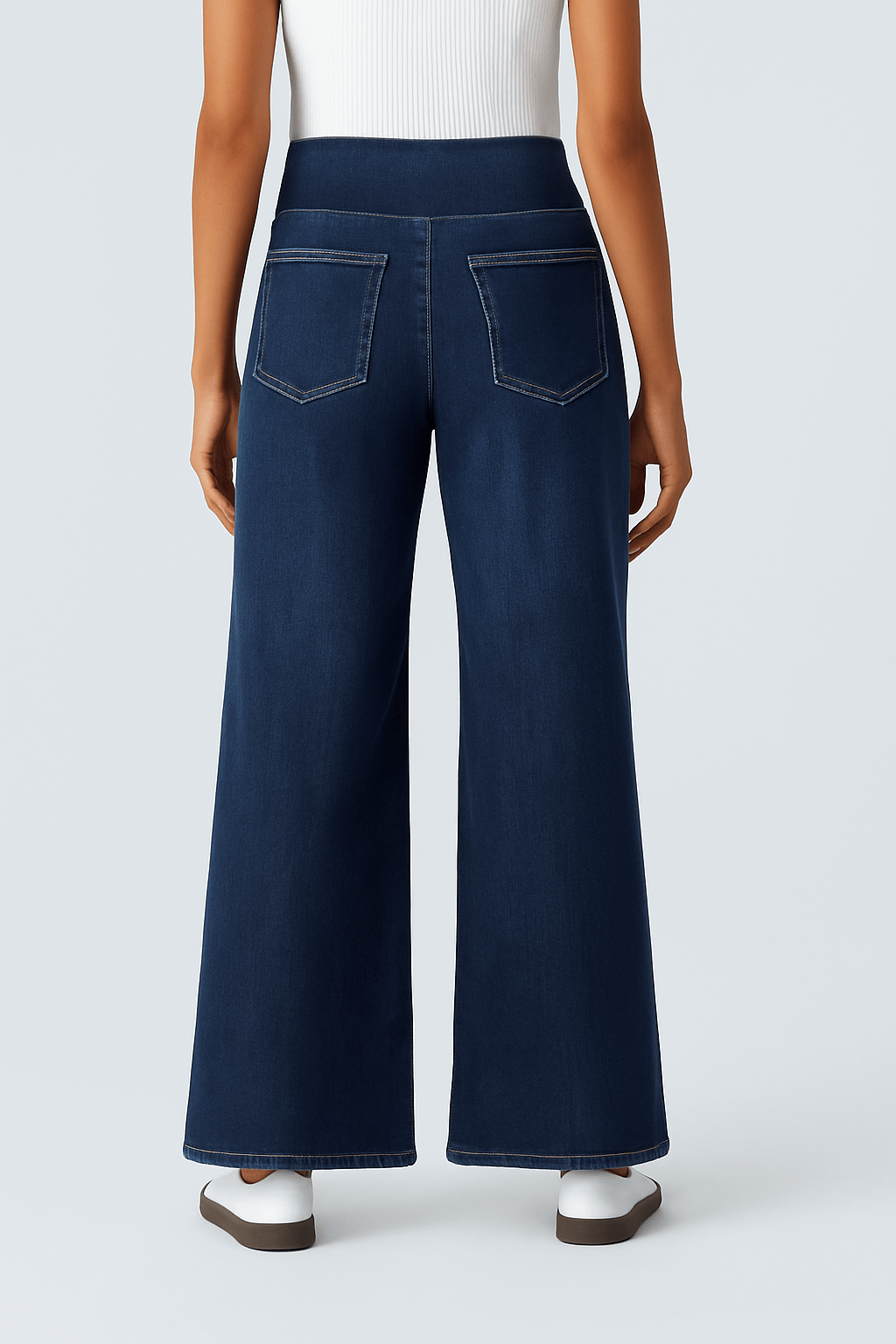 High Waisted Meerdere Zakken Baggy Wijde Pijpen - Zovora