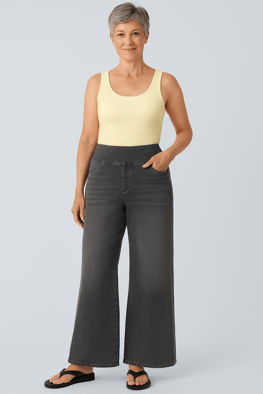 High Waisted Meerdere Zakken Baggy Wijde Pijpen - Zovora