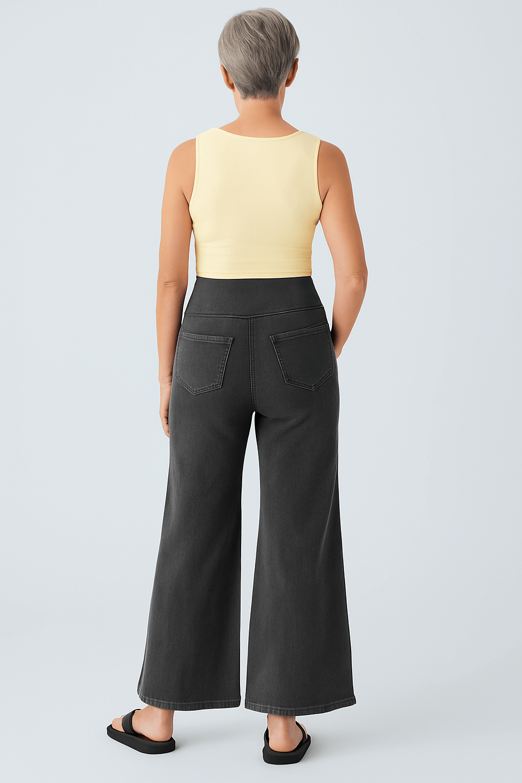 High Waisted Meerdere Zakken Baggy Wijde Pijpen - Zovora