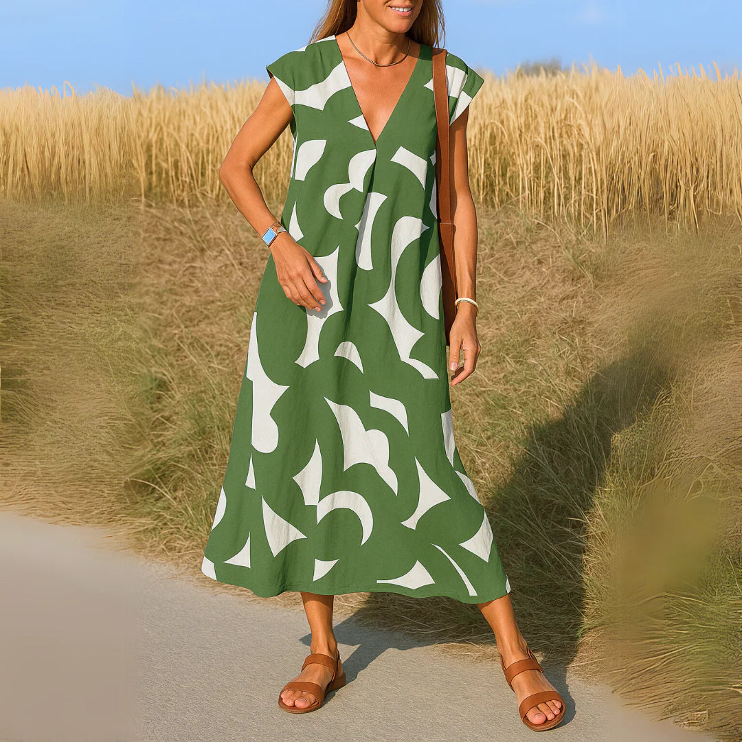 Valerie | Flowy V-Neck Dress