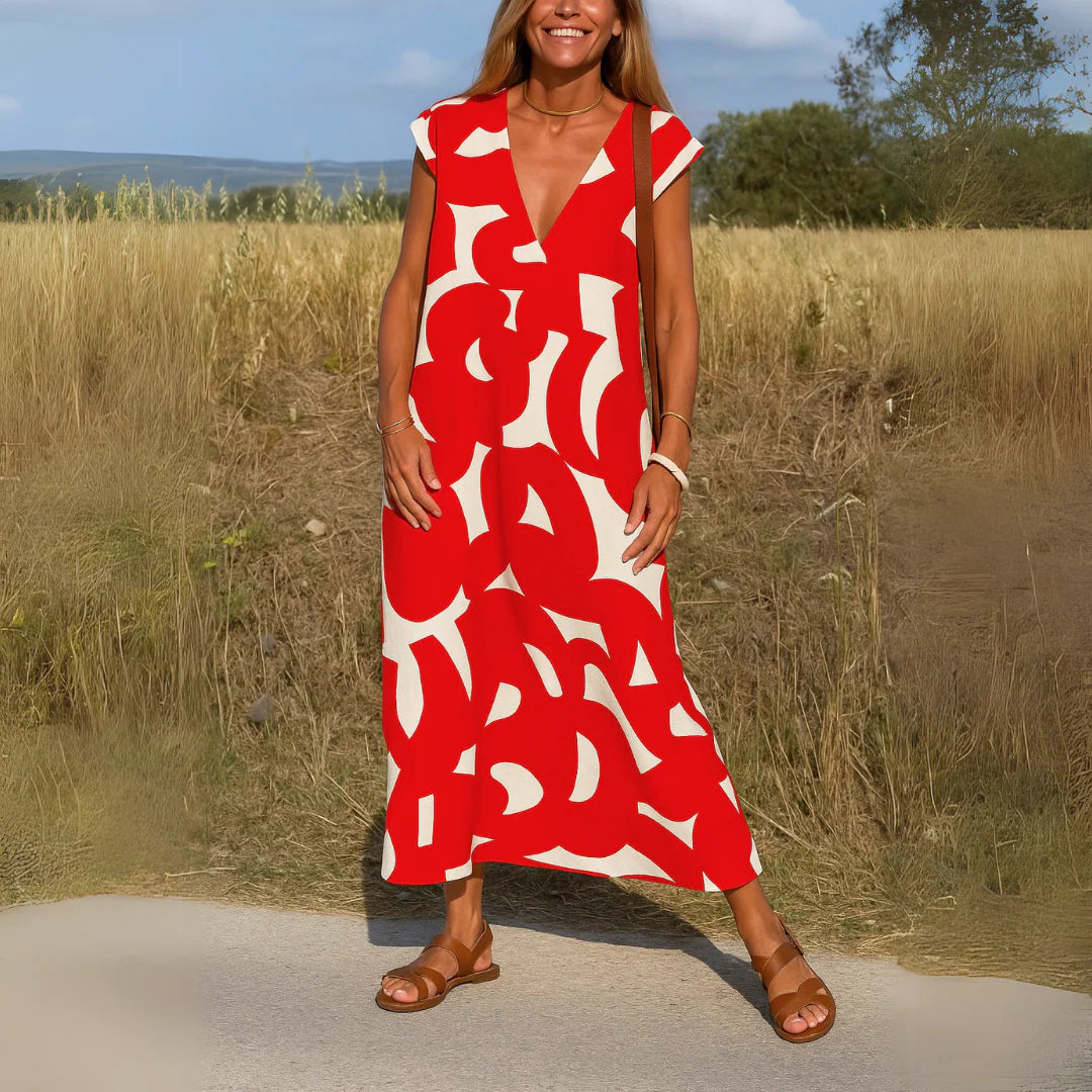 Valerie | Flowy V-Neck Dress